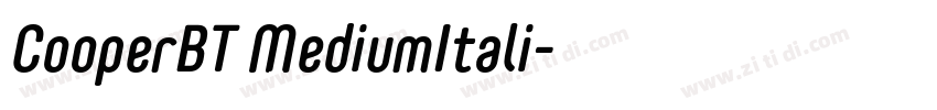 CooperBT MediumItali字体转换